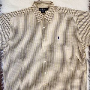 Polo by Ralph Lauren Shirts - Ralph Lauren Polo Yellow Blue Plaid Button Down Polo by Ralph Lauren Shirts - Ralph Lauren Polo Yellow Blue Plaid Button Down